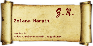 Zelena Margit névjegykártya